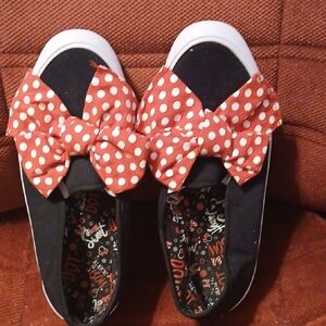Disney Black and Red Polka Dot Bow Sneakers